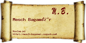 Mesch Bagamér névjegykártya